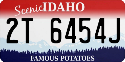 ID license plate 2T6454J