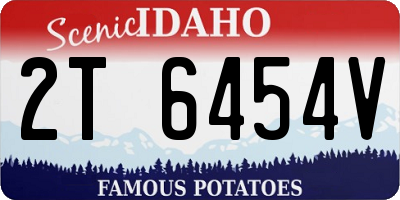 ID license plate 2T6454V