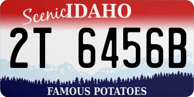 ID license plate 2T6456B