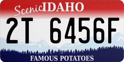 ID license plate 2T6456F