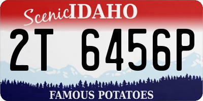 ID license plate 2T6456P