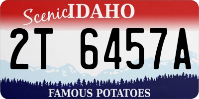 ID license plate 2T6457A