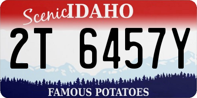 ID license plate 2T6457Y