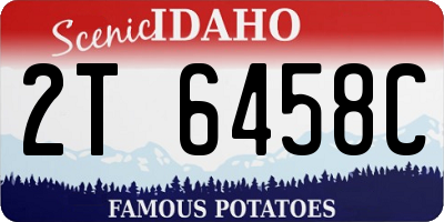 ID license plate 2T6458C