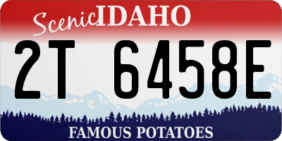 ID license plate 2T6458E