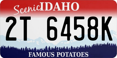 ID license plate 2T6458K