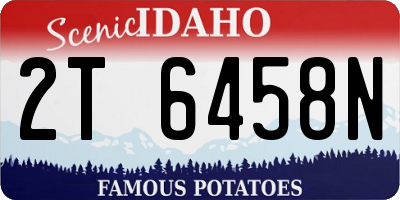 ID license plate 2T6458N