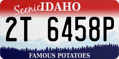 ID license plate 2T6458P