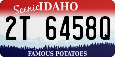 ID license plate 2T6458Q
