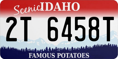 ID license plate 2T6458T