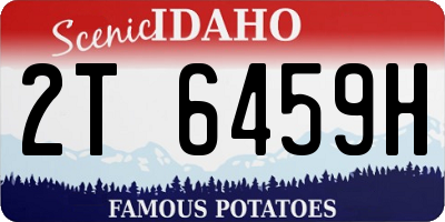 ID license plate 2T6459H