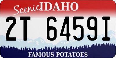 ID license plate 2T6459I