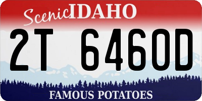 ID license plate 2T6460D