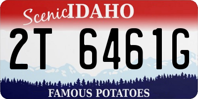ID license plate 2T6461G
