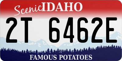 ID license plate 2T6462E