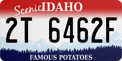 ID license plate 2T6462F