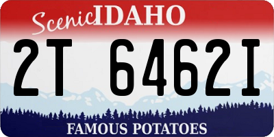 ID license plate 2T6462I