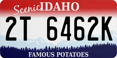 ID license plate 2T6462K