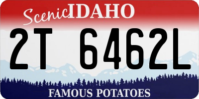 ID license plate 2T6462L