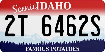 ID license plate 2T6462S