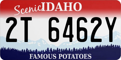 ID license plate 2T6462Y