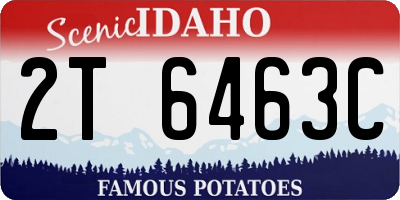 ID license plate 2T6463C