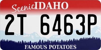 ID license plate 2T6463P