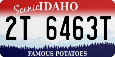 ID license plate 2T6463T