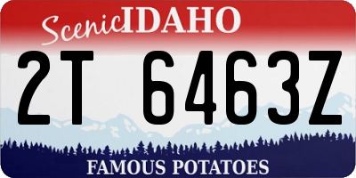 ID license plate 2T6463Z