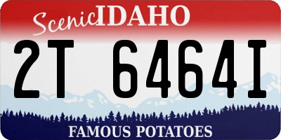 ID license plate 2T6464I