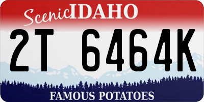 ID license plate 2T6464K