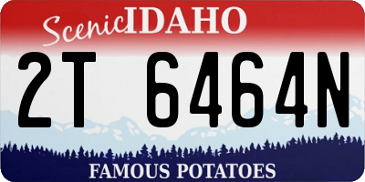 ID license plate 2T6464N