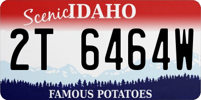 ID license plate 2T6464W