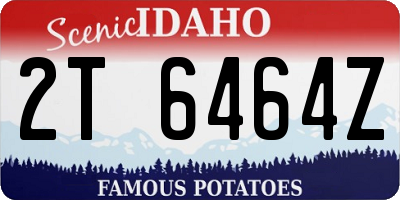 ID license plate 2T6464Z