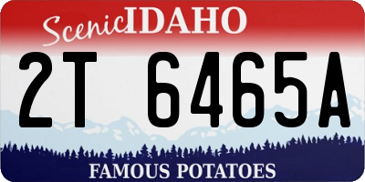 ID license plate 2T6465A
