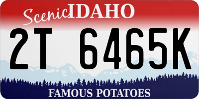 ID license plate 2T6465K