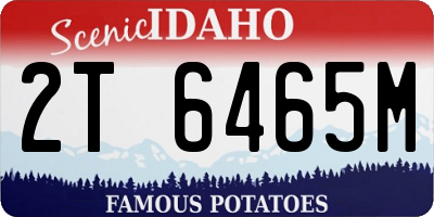 ID license plate 2T6465M