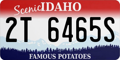 ID license plate 2T6465S