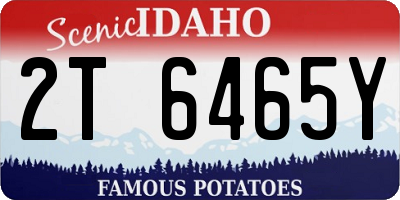 ID license plate 2T6465Y