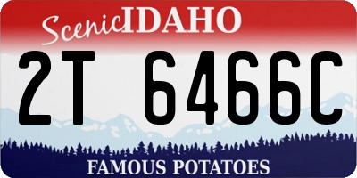 ID license plate 2T6466C