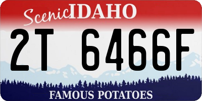 ID license plate 2T6466F