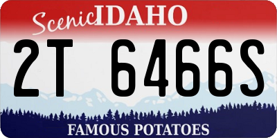 ID license plate 2T6466S