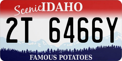 ID license plate 2T6466Y