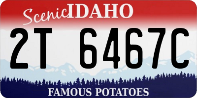 ID license plate 2T6467C