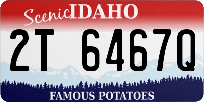 ID license plate 2T6467Q
