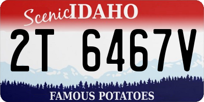 ID license plate 2T6467V
