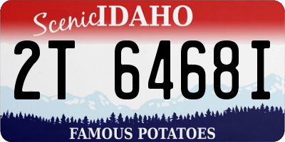 ID license plate 2T6468I