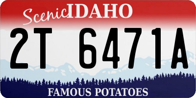 ID license plate 2T6471A