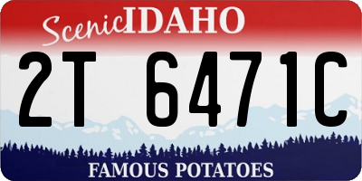 ID license plate 2T6471C