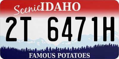 ID license plate 2T6471H